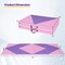 4-Panel PU Leather Folding Exercise Gym Mat with Carrying Handles and Removable Zippered Cover